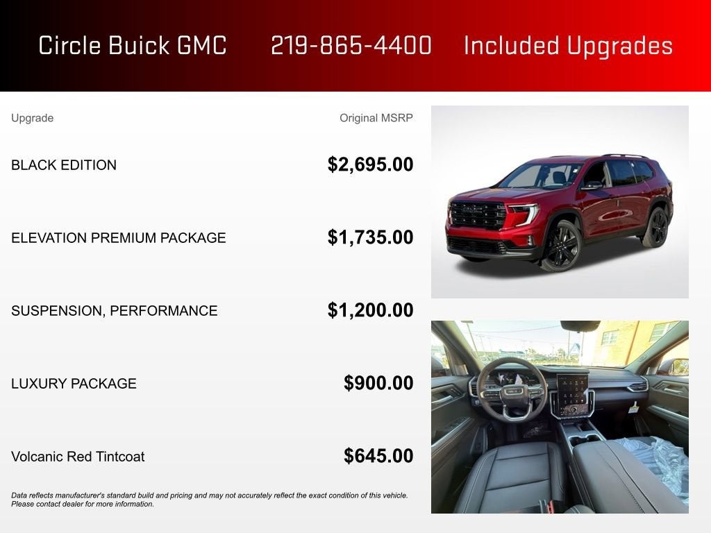 2026 GMC Acadia Elevation