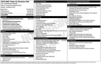 2026 GMC Yukon XL Elevation