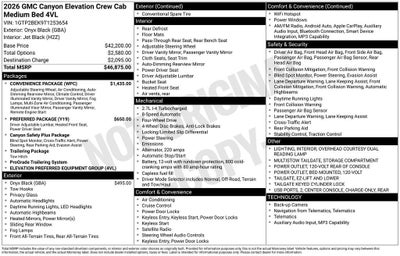 2026 GMC Canyon Elevation