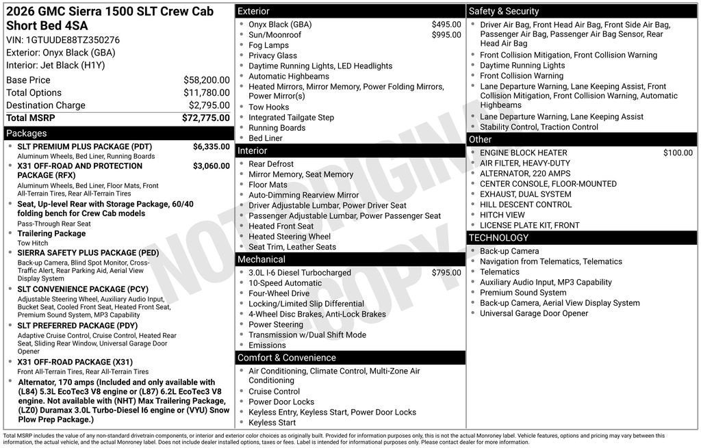 2026 GMC Sierra 1500 SLT