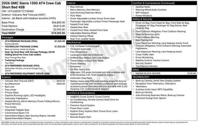 2026 GMC Sierra 1500 AT4