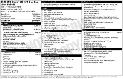 2026 GMC Sierra 1500 AT4