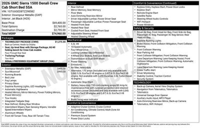 2026 GMC Sierra 1500 Denali