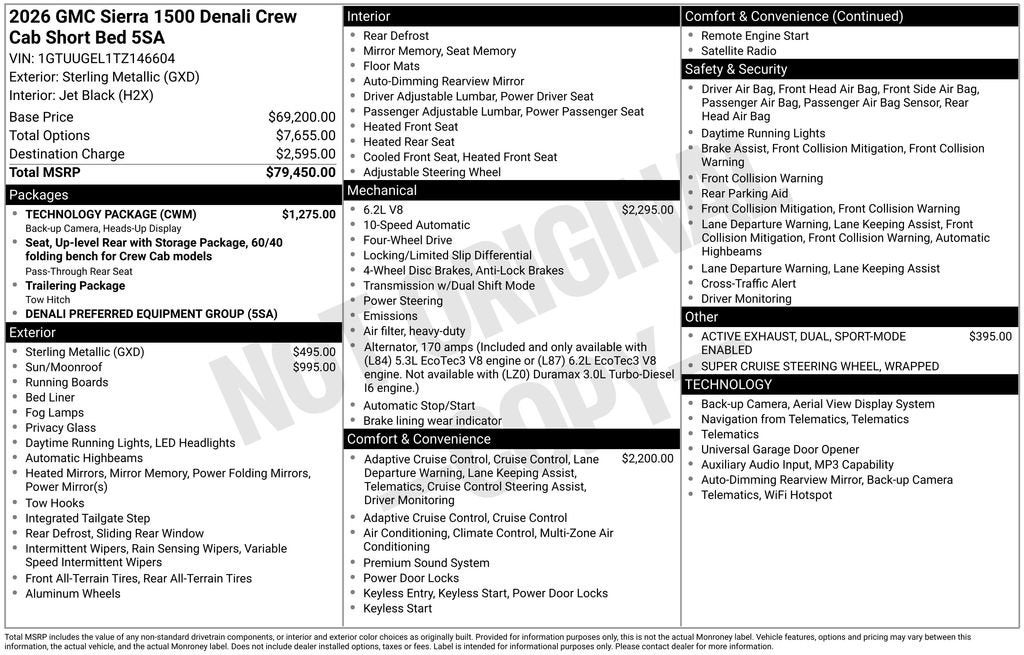 2026 GMC Sierra 1500 Denali
