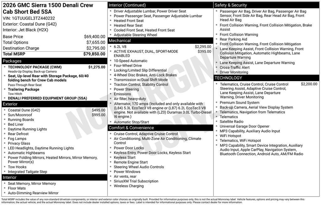 2026 GMC Sierra 1500 Denali