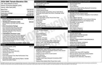 2026 GMC Terrain Elevation