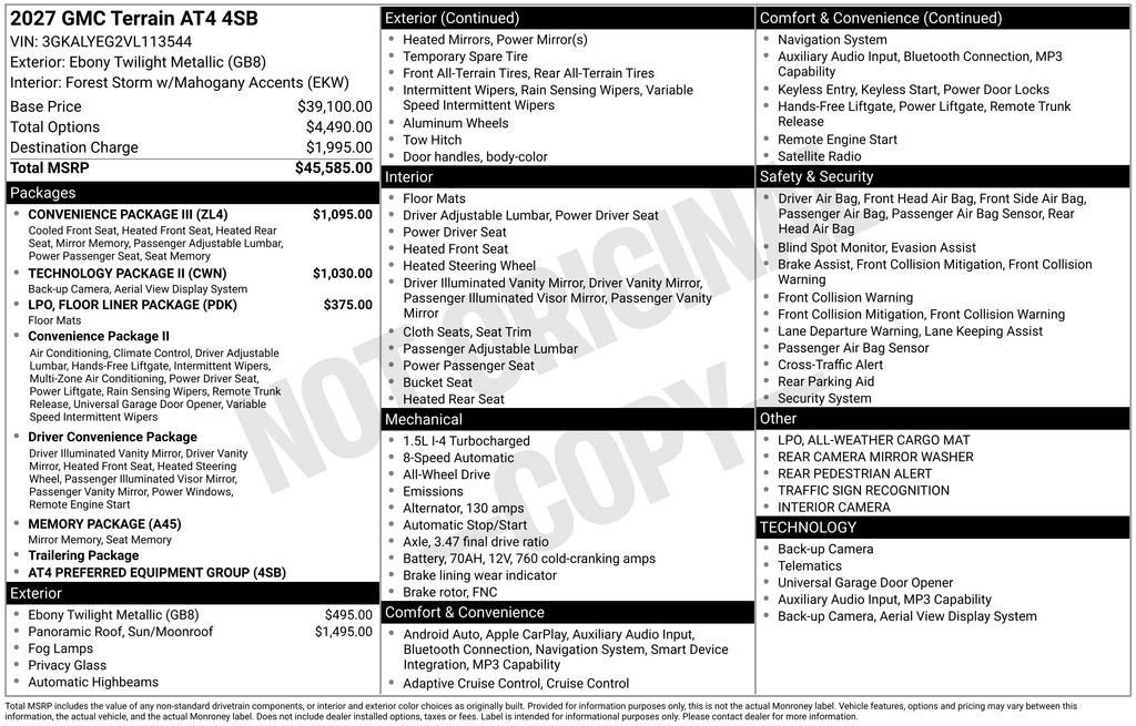 2027 GMC Terrain AWD AT4