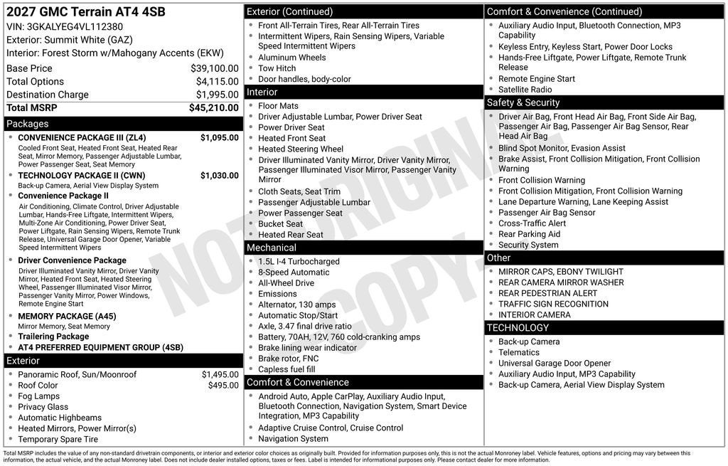 2027 GMC Terrain AWD AT4