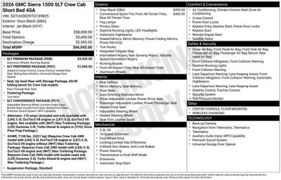 2026 GMC Sierra 1500 SLT