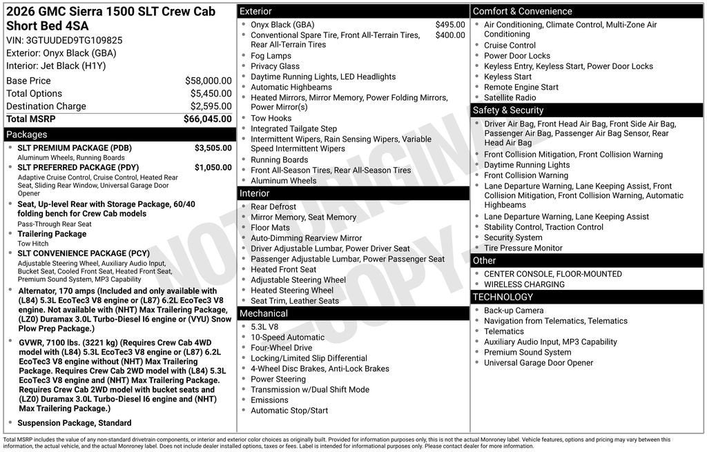 2026 GMC Sierra 1500 SLT