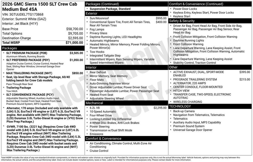 2026 GMC Sierra 1500 SLT