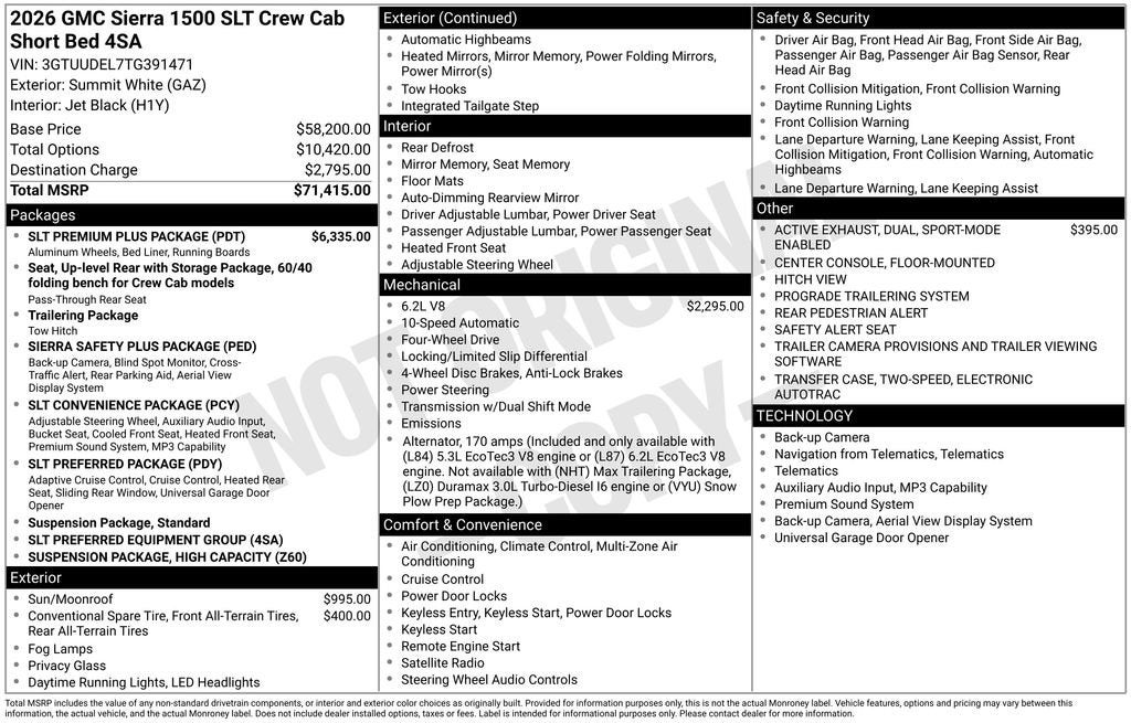2026 GMC Sierra 1500 SLT