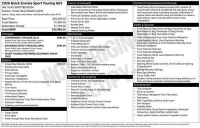 2026 Buick Envista Sport Touring