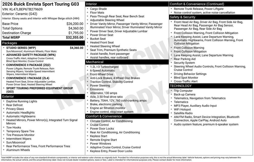2026 Buick Envista Sport Touring