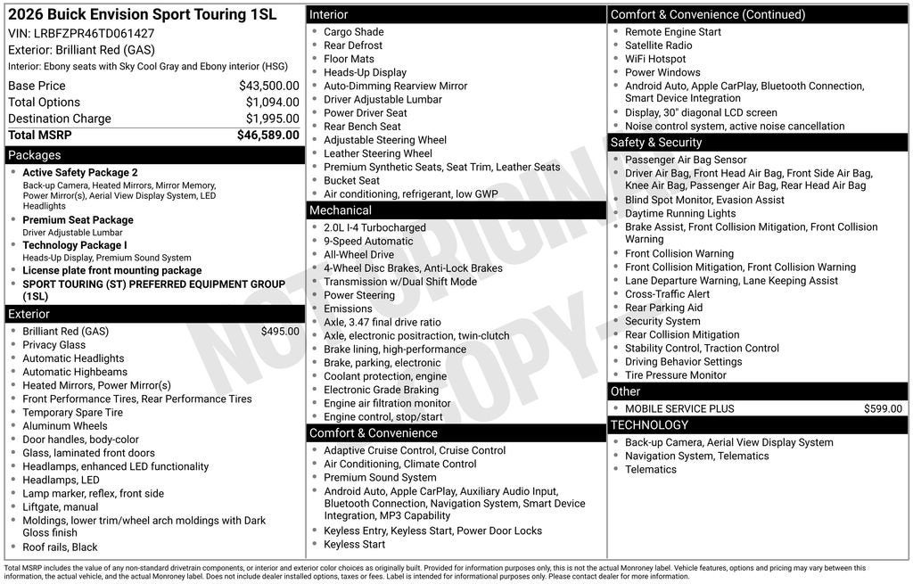 2026 Buick Envision Sport Touring