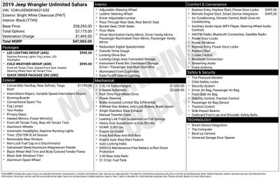 2019 Jeep Wrangler Unlimited Sahara