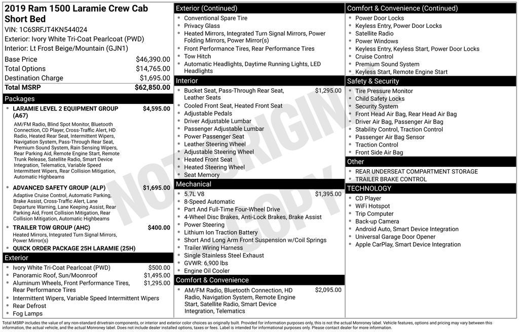 2019 RAM 1500 Laramie