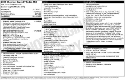 2018 Chevrolet Cruze LT