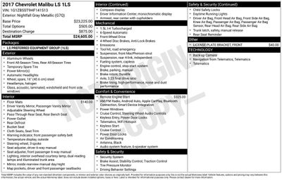 2017 Chevrolet Malibu LS 1LS