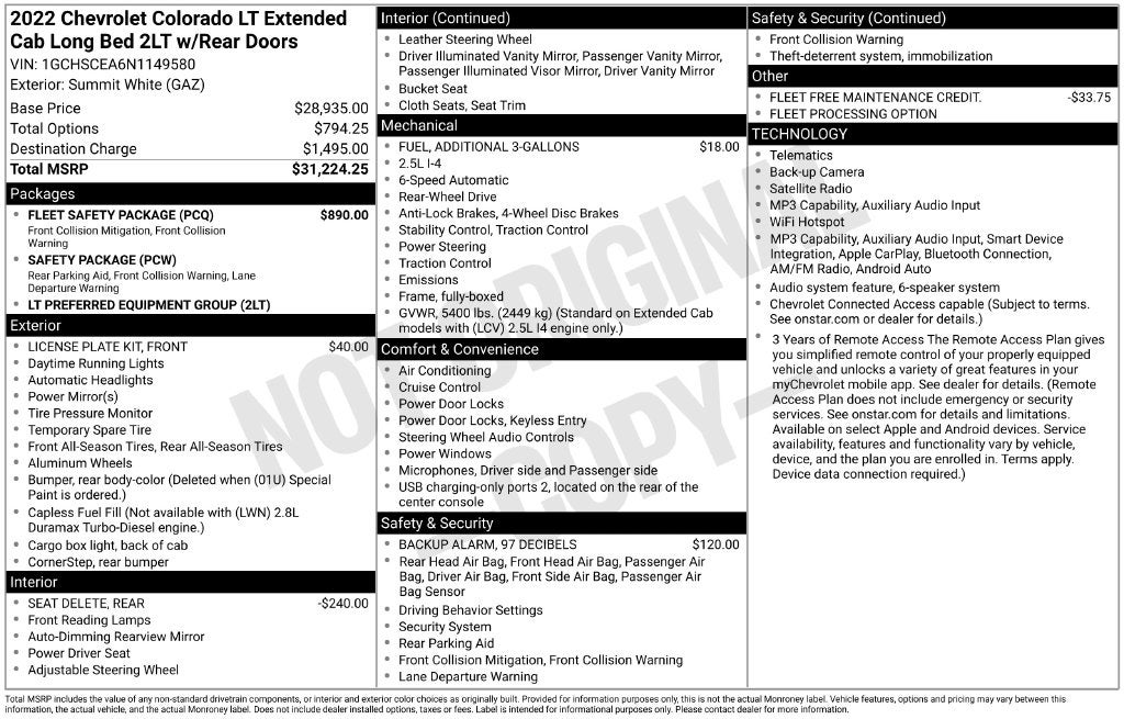2022 Chevrolet Colorado LT