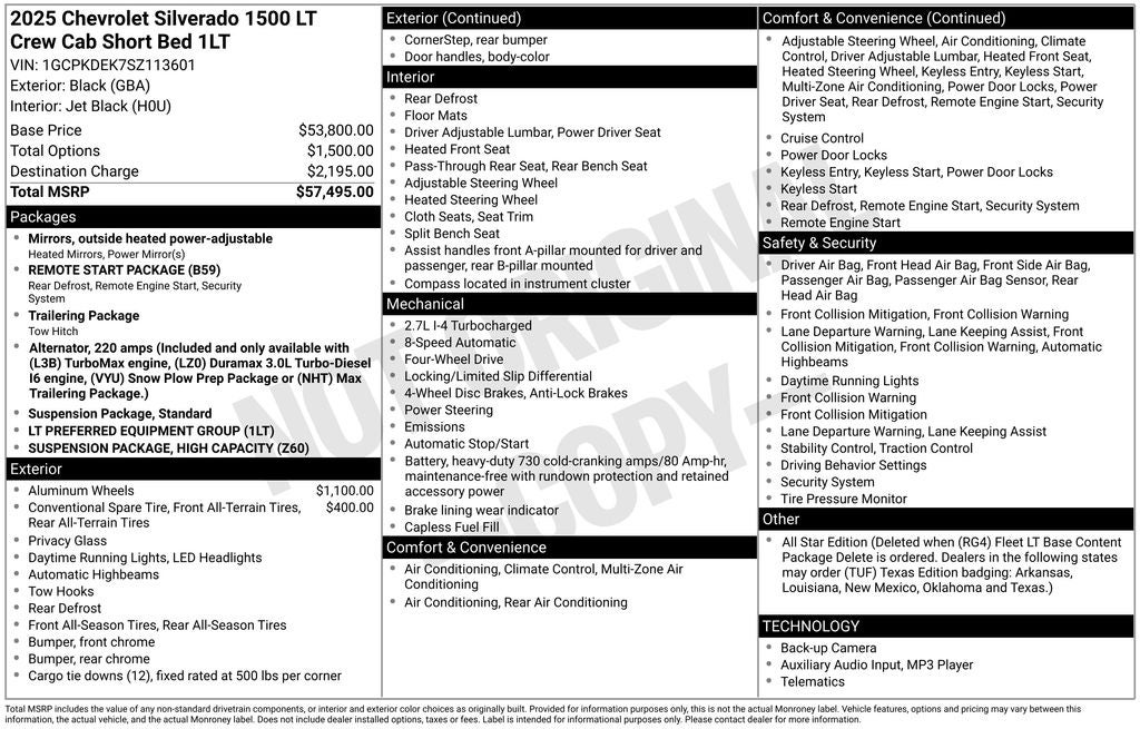 2025 Chevrolet Silverado 1500 LT LT1