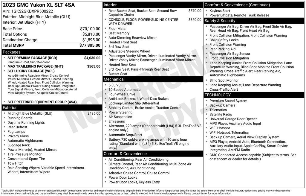 2023 GMC Yukon XL SLT