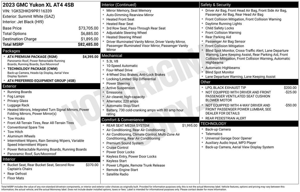 2023 GMC Yukon XL AT4