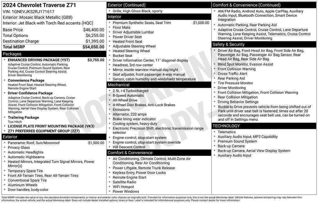 2024 Chevrolet Traverse Z71