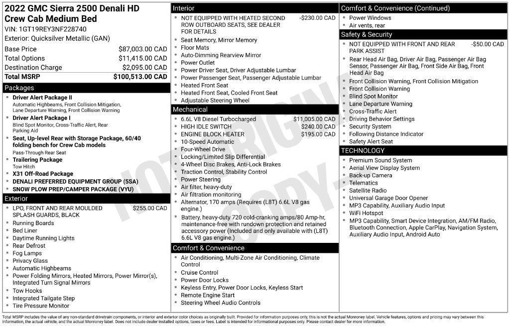 2022 GMC Sierra 2500HD Denali