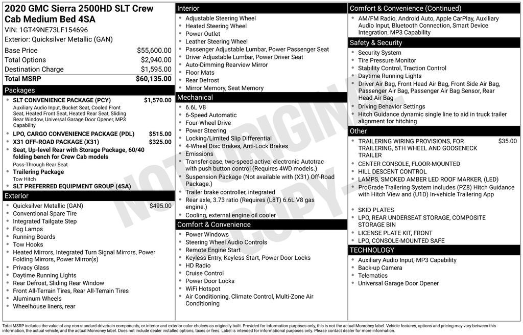 2020 GMC Sierra 2500HD SLT