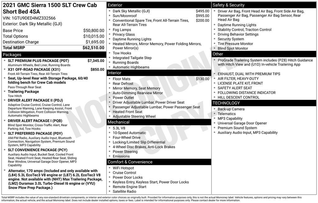 2021 GMC Sierra 1500 SLT