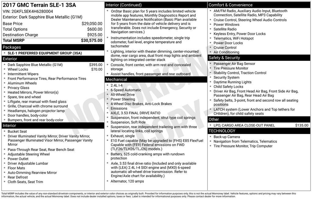 2017 GMC Terrain SLE-1