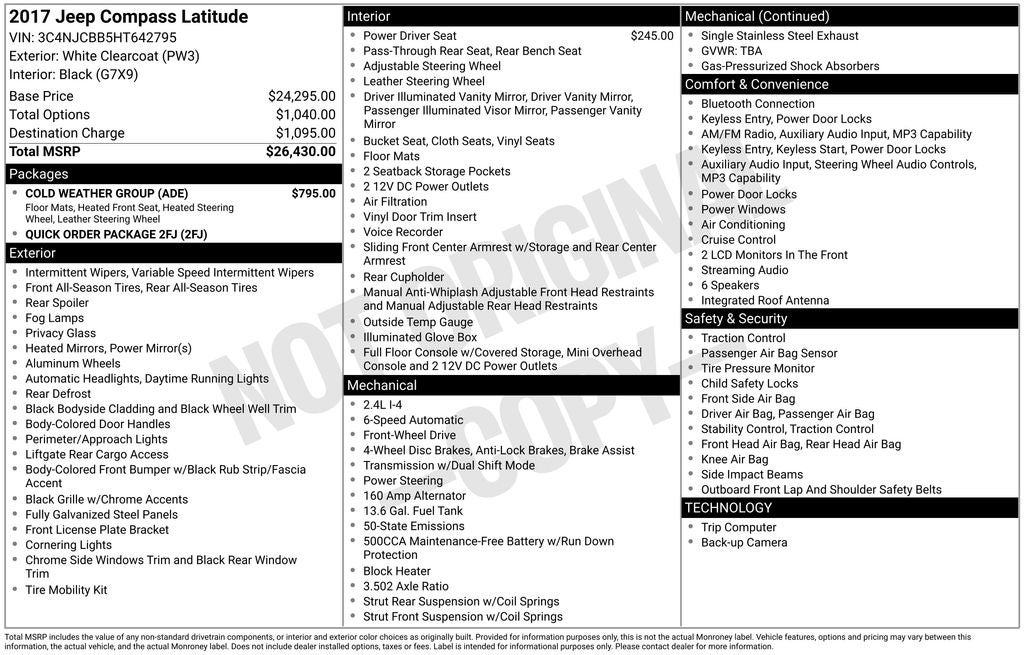 2017 Jeep New Compass Latitude