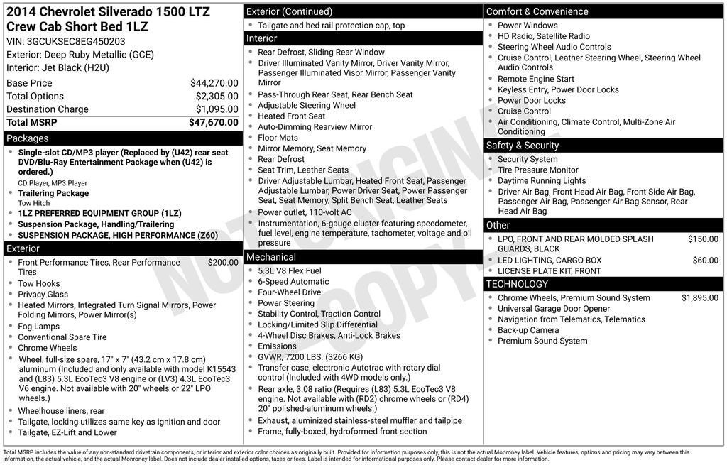 2014 Chevrolet Silverado 1500 LTZ 1LZ