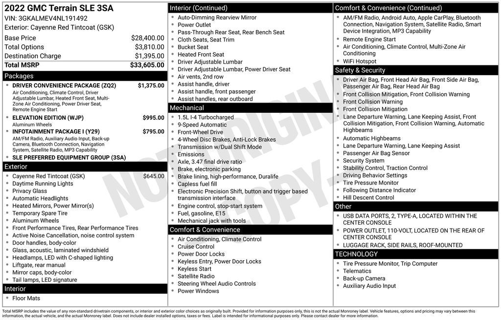 2022 GMC Terrain SLE