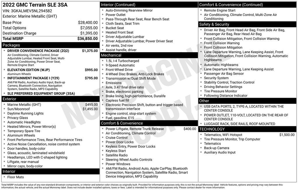 2022 GMC Terrain SLE