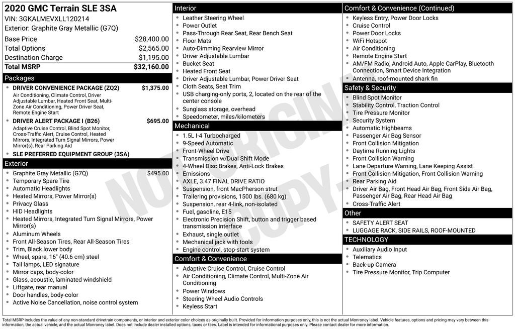 2020 GMC Terrain SLE