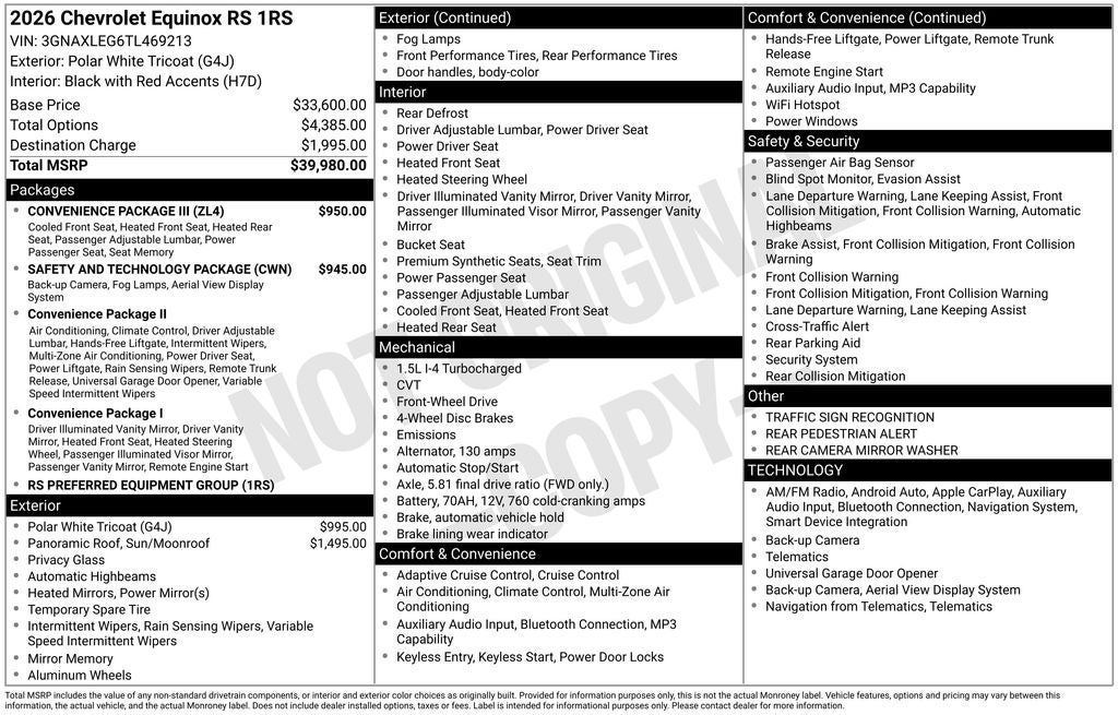 2026 Chevrolet Equinox RS
