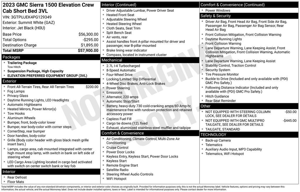 2023 GMC Sierra 1500 Elevation