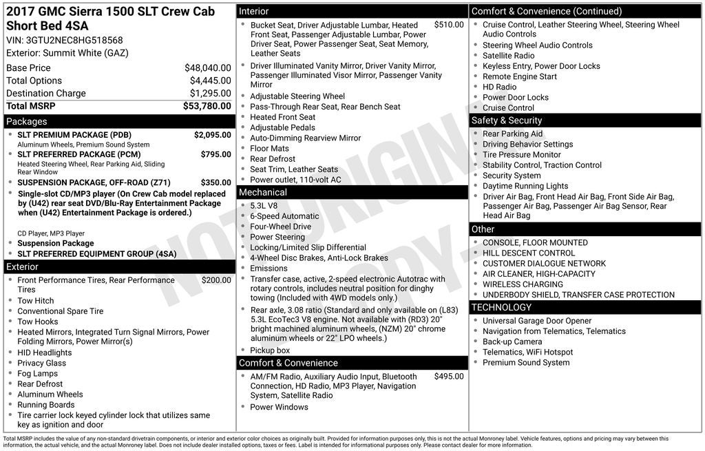 2017 GMC Sierra 1500 SLT