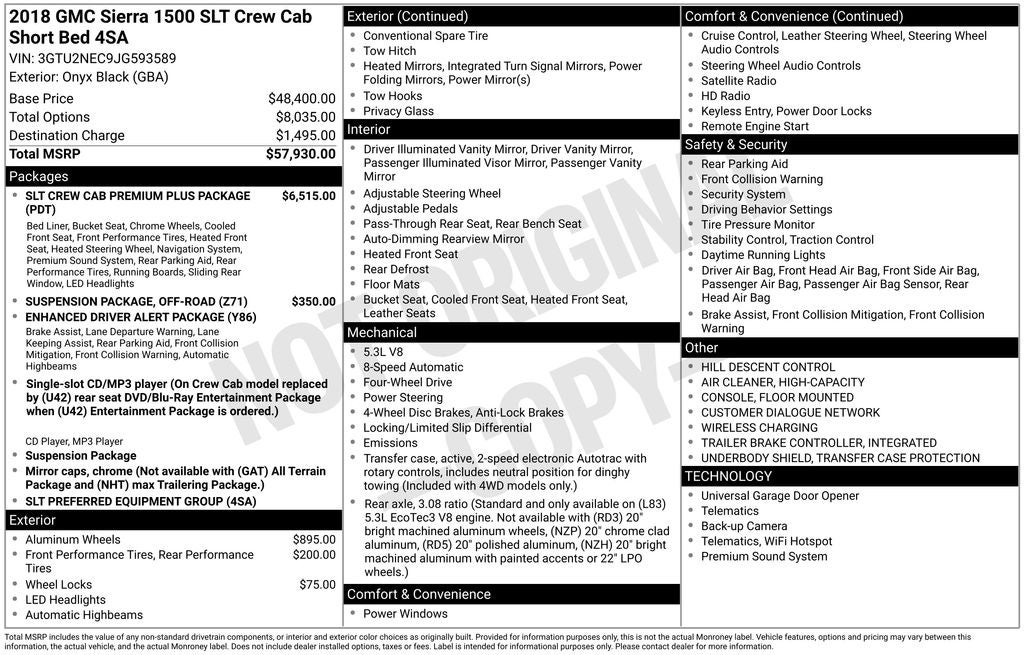 2018 GMC Sierra 1500 SLT