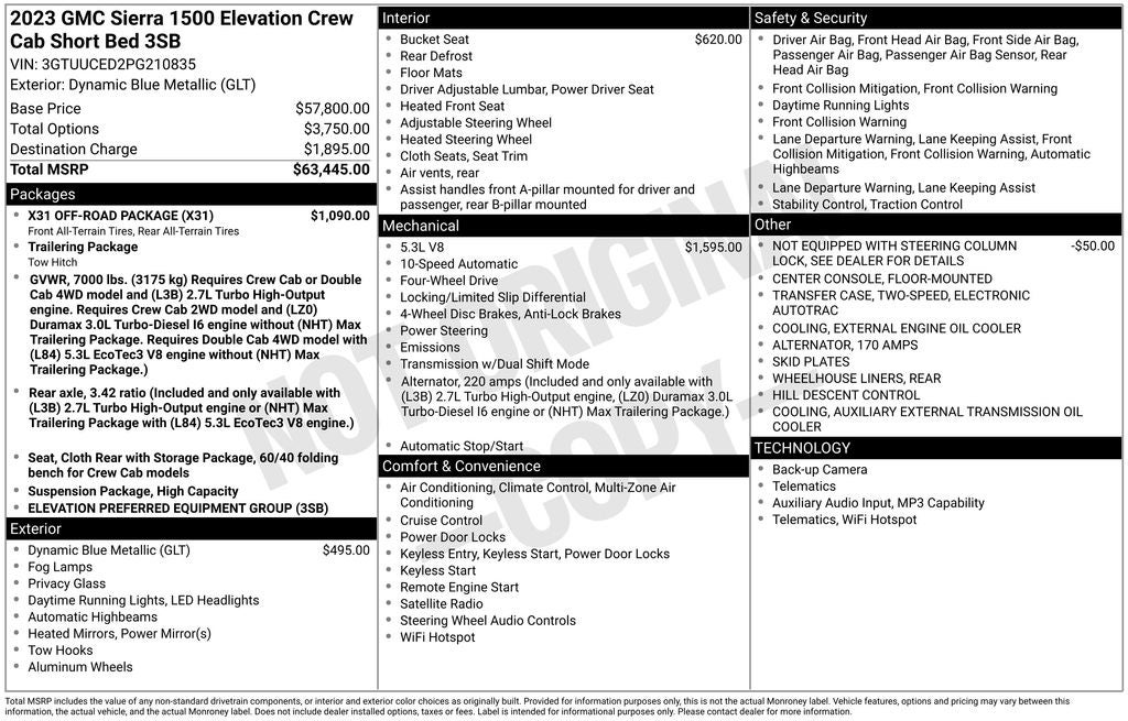 2023 GMC Sierra 1500 Elevation