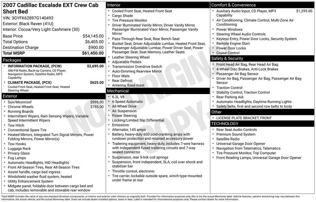 2007 Cadillac Escalade EXT Base