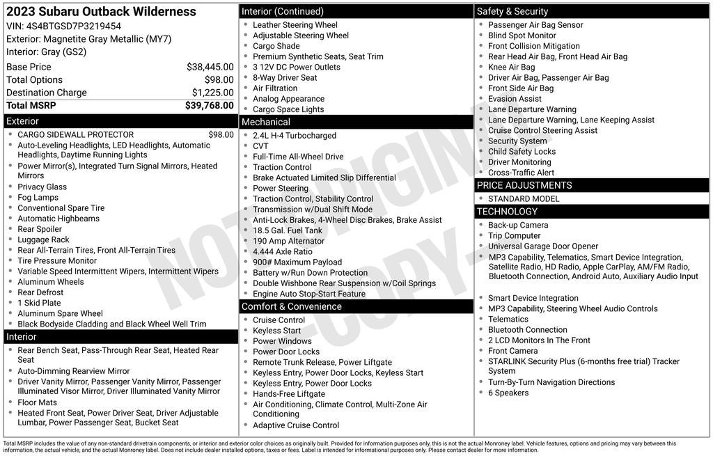 2023 Subaru Outback Wilderness