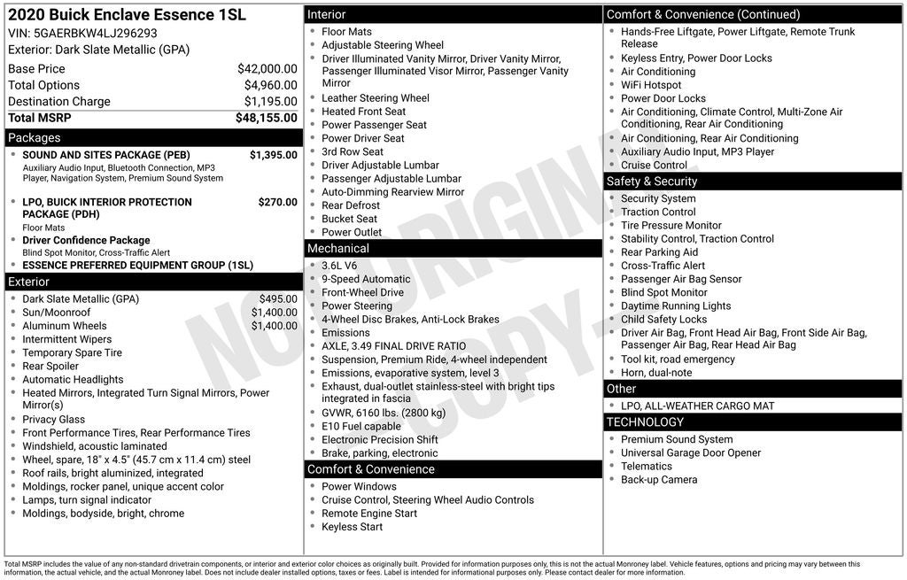 2020 Buick Enclave Essence