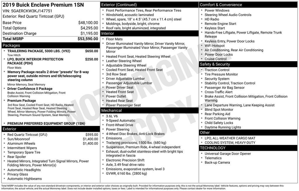 2019 Buick Enclave Premium Group