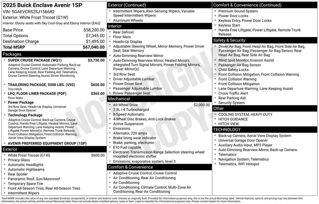 2025 Buick Enclave Avenir