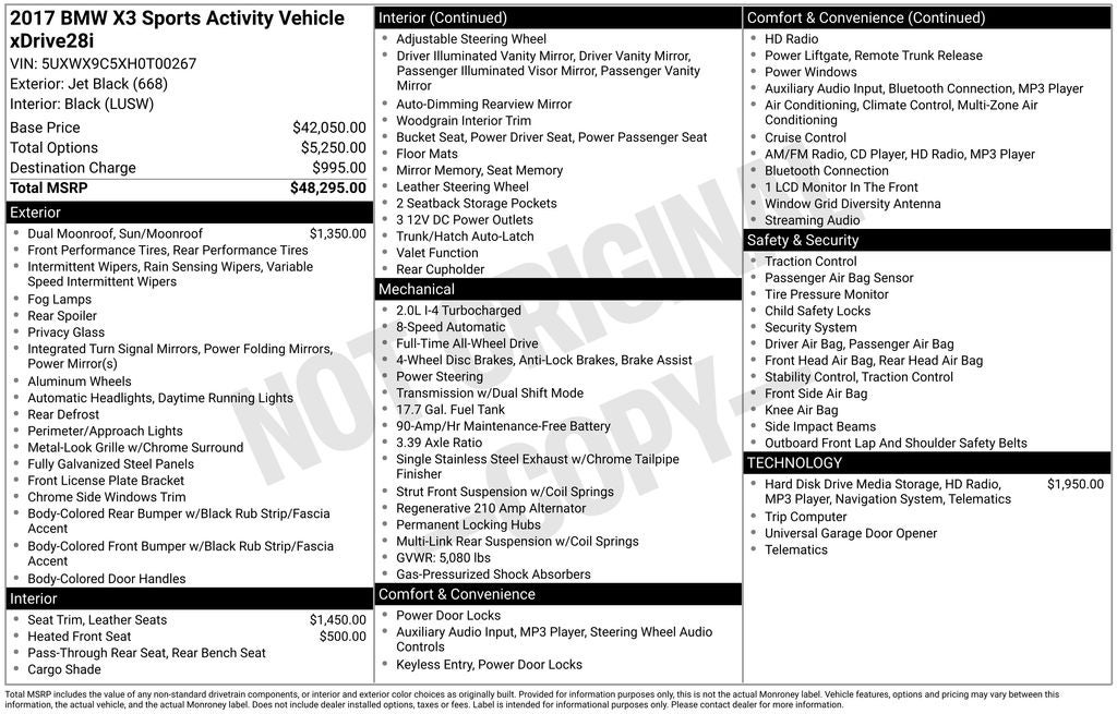 2017 BMW X3 xDrive28i