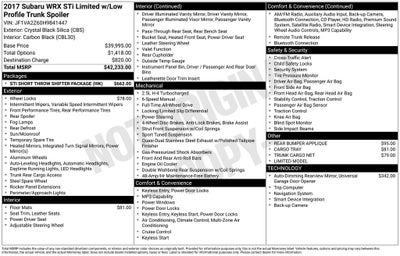 2017 Subaru WRX STi Limited