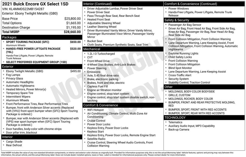 2021 Buick Encore GX Select
